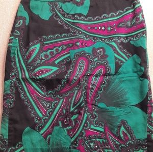 Ann Taylor Paisley Print Skirt